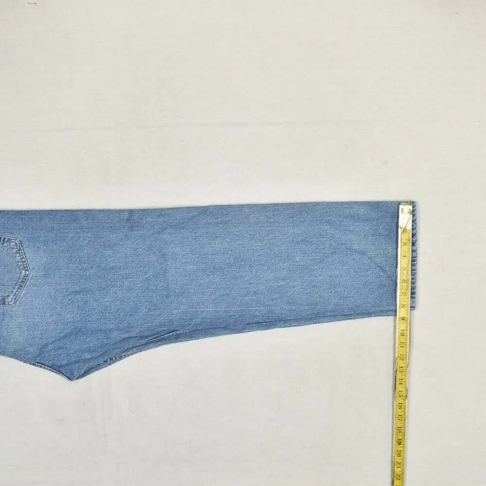 Levi's Men's Jeans Cotton Blue Size 42x30 Zip Solid 505 Regular Straight Denim